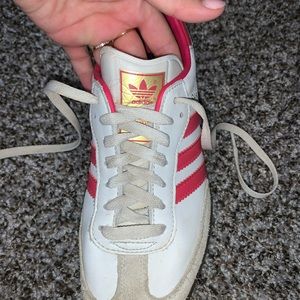 Adidas Samba pink and white